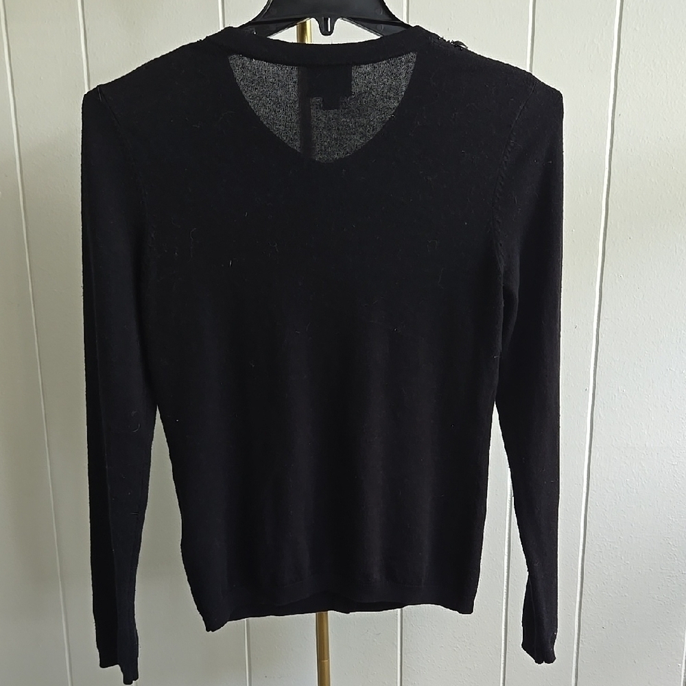 C. Wonder Black Cardigan with Beaded Neckline - Picture 3 of 6